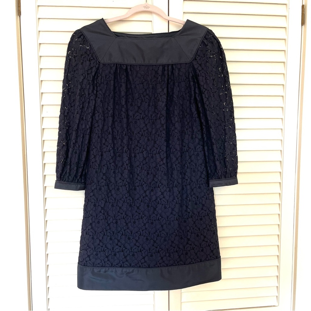 Thread Social Navy Lace Long Sleeve Short Dress